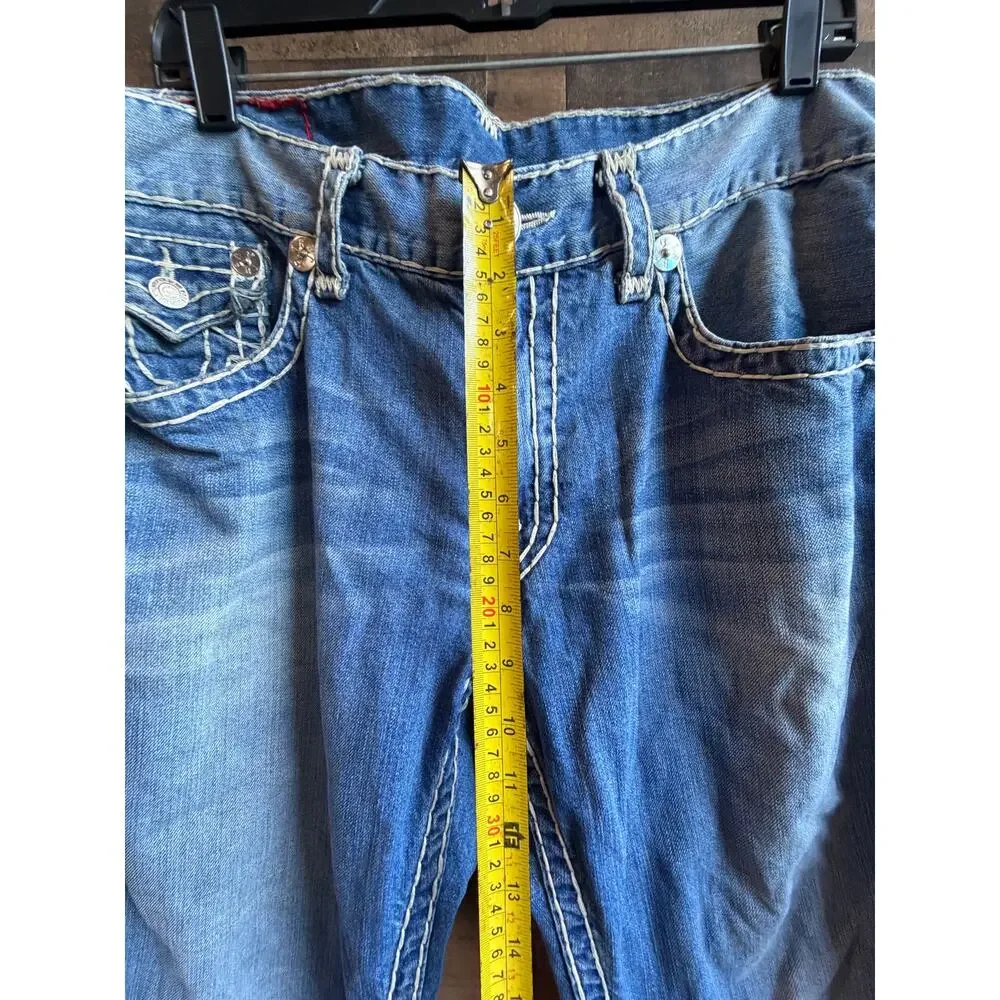 True Religion Ricky Super T Straight Leg Denim Jeans - Size 38 - (Made in USA)